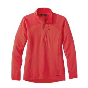 Outdoor Research Vigor Quarter Zip Red Thermal Long Sleeve Thumbholes 2022-XS